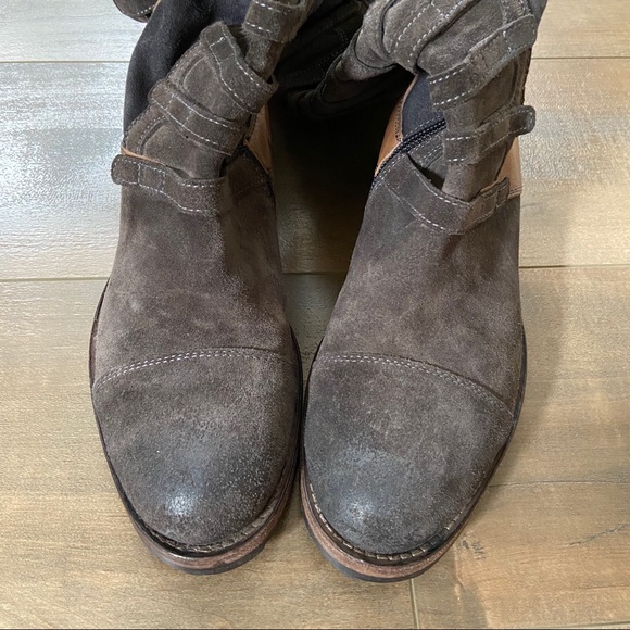 {Free People} Black Forest Over-The-Knee Boots Brown Leather - Picture 10 of 16